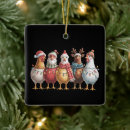 Search for chickens ornaments Santa