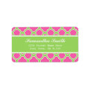 Search for quatrefoil pattern return address labels Pink