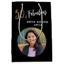 Search for 50th birthday gift bags 50 and fabulous