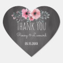 Search for floral chalkboard wedding stickers Thank you