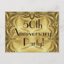 Recherche de simple 50th mariage anniversaire invitations Cinquante