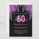 Search for 60 and fabulous invitations Purple