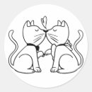 Search for black cat wedding stickers Black and white