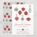 Search for ornament exchange christmas invitations Watercolor
