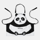Search for kids panda aprons Black