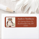 Search for owl in tree return address labels Animal