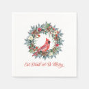Search for christmas cardinal napkins Red cardinal bird