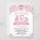 Search for pink floral 1st birthday invitations Easter