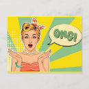 Search for pretty faces postcards Green