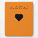 Recherche de noir et orange tapis souris Jolie