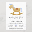 Search for rocking horse baby boy shower invitations Minimal