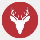 Search for red deer stickers Minimalist