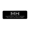 Search for man return address labels Black and white