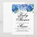 Search for hydrangea baby shower invitations Blue