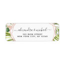 Search for blush floral return address labels Rose gold