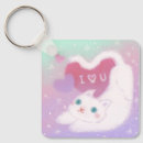 Search for fluffy kitten keychains Kawaii