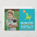 Search for dinosaur photo birthday invitations Green