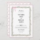 Search for pink ribbon wedding invitations Vintage
