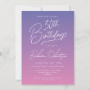 Search for purple 30th birthday invitations Girly feminine