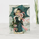 Search for umbrella christmas cards Vintage