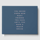 Search for beach house guest books Navy blue