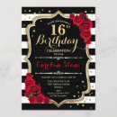 Search for black white sweet 16 invitations Flowers