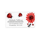 Search for lady bug return address labels Black