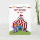 Search for circus birthday cards Colourful
