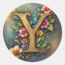 Search for letter y stickers Floral
