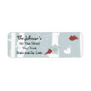 Search for red bird return address labels Winter