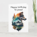 Search for watercolor wolf cards Wolves