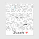 Recherche de chiffres de bâton autocollants Drôle