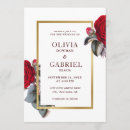 Search for red white and gold wedding invitations Luxury
