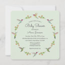 Search for hummingbird baby shower invitations Green