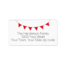 Search for banner return address labels Red
