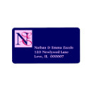 Search for simple wedding return address labels Blue