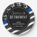 Search for police paper plates Retirement