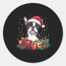 Search for boston terrier funny stickers Xmas