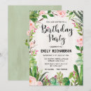 Search for succulents birthday invitations Watercolor