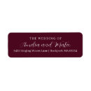 Recherche de burgundy étiquettes adresse retour Calligraphie