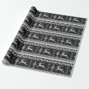 Search for white reindeer wrapping paper Black and white