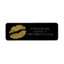 Search for gold lips return address labels Chic