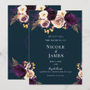 Search for dark purple wedding invitations Rustic