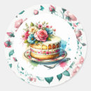 Search for floral birthday cake stickers Flowers