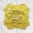 Search for 50th anniversary wedding favour tags Thank you