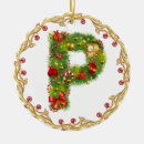 Search for letter p ornaments Xmas