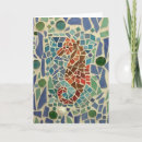 Recherche de hippocampe bleu vœux cartes Vert