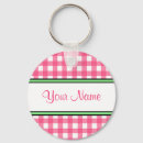 Search for pink gingham keychains Pink and white