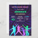Search for glow in the dark birthday invitations Lets glow crazy