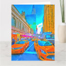 Recherche de street art vœux cartes Taxi jaune new york